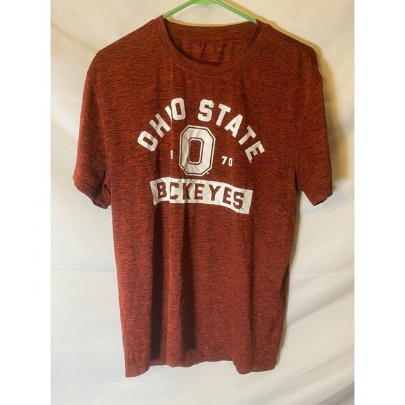 The Ohio State BUCKEYES Mens Size Large Tee Tshirt Shirt red Short Sleeve - Picture 1 of 2